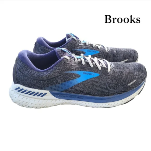 Brooks Adrenaline 21 Athletic Running Tennis Shoe Sneaker Black Gray Blue Men 11 - Picture 11 of 11